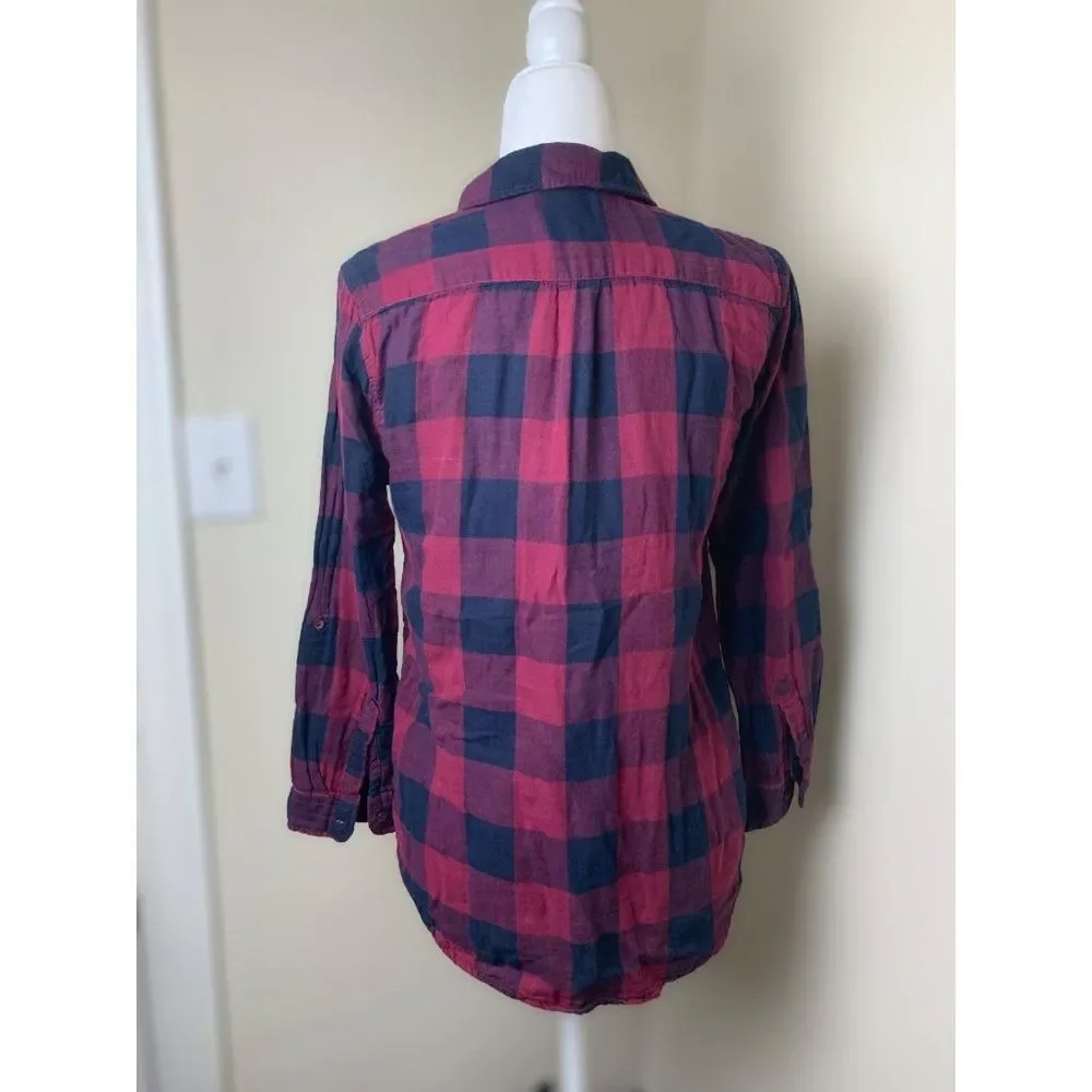 Laura Scott petite plaid button down - Picture 3 of 4